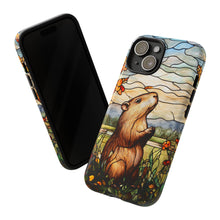 Load image into Gallery viewer, Stained Glass Capybara Phone Case: Protective Animal Cover
