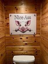 Load image into Gallery viewer, Funny Pig Acrylic Wall Art, Toilet Decor, Animal Lover Gift
