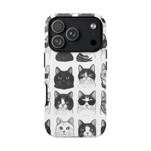 Load image into Gallery viewer, Black and White Cats Phone Case, Protective iPhone Cover
