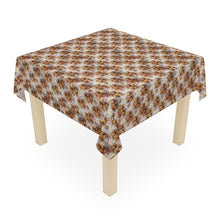 Load image into Gallery viewer, Christmas Tablecloth – 3D Teddy Bear Gingerbread Design
