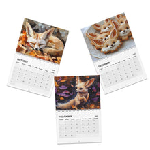 Load image into Gallery viewer, Fennec Fox Calendar 2027, Cute Fennec Fox Wall Calendar, Fox Lover Gift, Funny Animal Art
