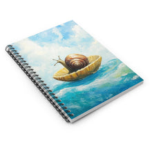 Load image into Gallery viewer, Snail Spiral Notebook – Animal Art Journal – Ruled Pages
