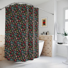 Load image into Gallery viewer, Christmas Shower Curtain - Festive Holiday Bathroom Decor
