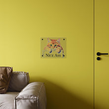 Load image into Gallery viewer, Funny Ginger Cat Acrylic Wall Art, Toilet Decor, Animal Lover Gift, Peeking Cat Decor
