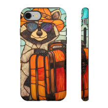 Load image into Gallery viewer, Stained Glass Raccoon Phone Case: Vacation Animal Lover Gift
