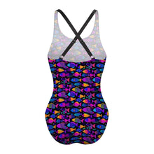 Load image into Gallery viewer, Colorful Fish Polyester One Piece Swimsuit
