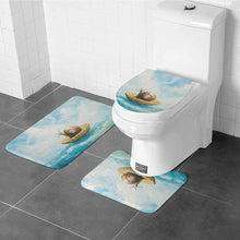 Load image into Gallery viewer, Snail Bathroom Set: Flannel Toilet Mat – Lid Cover &amp; Bath Rug
