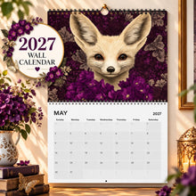 Load image into Gallery viewer, Fennec Fox Calendar 2027, Cute Fennec Fox Wall Calendar, Fox Lover Gift, Funny Animal Art
