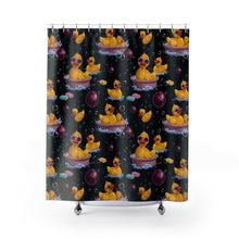 Load image into Gallery viewer, Rubber Duck Shower Curtain: Whimsical Bath Decor, Kids Bathroom
