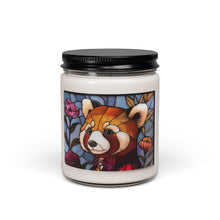 Load image into Gallery viewer, Red Panda Stained Glass Candle, Animal Lover Gift

