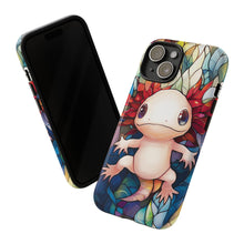 Load image into Gallery viewer, Axolotl Phone Case: Stained Glass Pet Lover Gift
