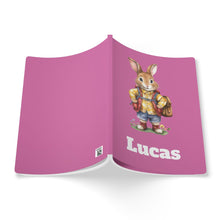 Load image into Gallery viewer, Personalized Rabbit Journal: Custom Name Softcover Back to School Gift
