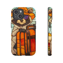 Load image into Gallery viewer, Stained Glass Raccoon Phone Case: Vacation Animal Lover Gift
