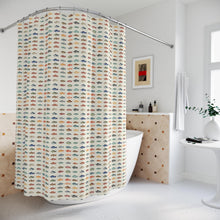 Load image into Gallery viewer, Colorful Fish Pattern Shower Curtain | Nautical Bathroom Decor
