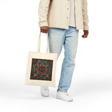 Load image into Gallery viewer, Floral Cat Mandala Tote Bag | Colorful Boho Cat Illustration
