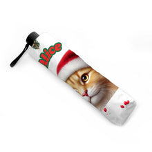 Load image into Gallery viewer, Personalized Cat Christmas Umbrella, Custom Photo Gift
