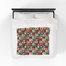 Load image into Gallery viewer, Christmas Patchwork Animals Velveteen Plush Blanket
