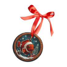 Load image into Gallery viewer, Clown Fish Acrylic Christmas Ornament: Knitted Design, Holiday Tree Decor
