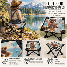 Load image into Gallery viewer, Funny Raccoon Fishing Stool, Foldable Camping Seat, Gift for Fisherman, Outdoor Chair,Personalized Fishing Chair
