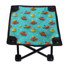 Load image into Gallery viewer, Funny colorful rubber duck and clownfish camping stool, fathers day gift
