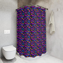 Load image into Gallery viewer, Fish Pattern Shower Curtain | Ocean Fish Repeat Design, Bathroom Decor
