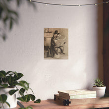 Load image into Gallery viewer, Funny Otter on Toilet Matte Vertical Poster | Bathroom Decor, Otter Lover Art
