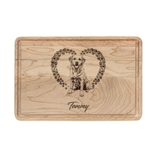 Load image into Gallery viewer, Personalized Labrador Cutting Board, Labrador Memorial Gift, Dog Lover Kitchen Decor, Engraved Dog Lover Gift, Wooden Kitchen Keepsake
