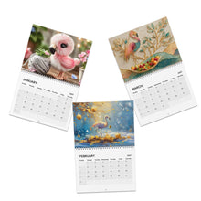 Load image into Gallery viewer, Flamingo Calendar 2027, Pink Flamingo Wall Calendar, Tropical Bird Art
