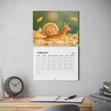 Load image into Gallery viewer, Snail Calendar 2027, Cute Snail Wall Calendar, Snail Lover Gift, Whimsical Animal Calendar, Nature Lover Gift, Cute Animal Gift
