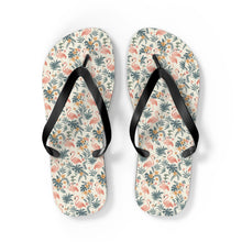 Load image into Gallery viewer, Tropical Flamingo Floral Flip Flops

