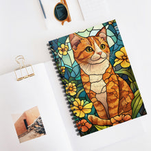 Load image into Gallery viewer, Ginger Cat Spiral Notebook,Kawaii Stationery Gift

