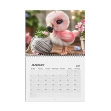 Load image into Gallery viewer, Flamingo Calendar 2027, Pink Flamingo Wall Calendar, Tropical Bird Art
