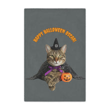 Load image into Gallery viewer, Halloween Cat Minky Blanket, Personalized Cozy Throw
