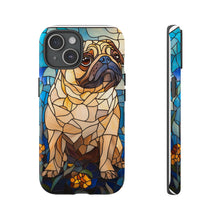 Load image into Gallery viewer, Pug Dog Tough Phone Case: Stained Glass Pet Lover Cover
