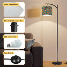 Load image into Gallery viewer, Decorative Fish Design Floor Lamp with Adjustable Shade, LED Accent Light for Living Room, Made in USA
