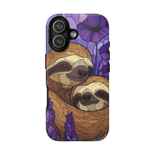 Load image into Gallery viewer, Stained Glass Cute Sloth Couple Phone Case
