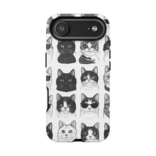 Load image into Gallery viewer, Black and White Cats Phone Case, Protective iPhone Cover
