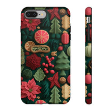 Load image into Gallery viewer, 3D Christmas Floral Phone Case, Holiday Tough Cover
