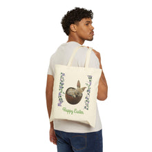 Load image into Gallery viewer, Easter Bunny Cotton Canvas Tote Bag: Spring Holiday Carryall
