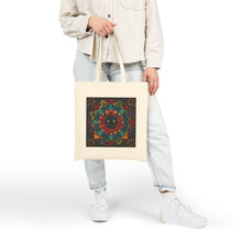 Load image into Gallery viewer, Floral Cat Mandala Tote Bag | Colorful Boho Cat Illustration
