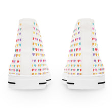 Load image into Gallery viewer, Colorful Hearts High Top Sneakers
