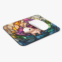 Load image into Gallery viewer, Stained Glass Axolotl Mouse Pad: Dark Academia Office Decor
