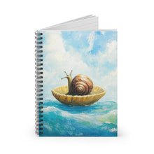 Load image into Gallery viewer, Snail Spiral Notebook – Animal Art Journal – Ruled Pages
