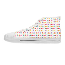 Load image into Gallery viewer, Colorful Hearts High Top Sneakers
