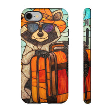 Load image into Gallery viewer, Stained Glass Raccoon Phone Case: Vacation Animal Lover Gift
