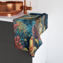 Load image into Gallery viewer, Underwater Cats with Goggles Hand Towel
