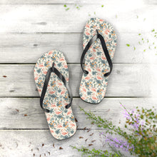 Load image into Gallery viewer, Tropical Flamingo Floral Flip Flops
