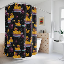 Load image into Gallery viewer, Rubber Duck Shower Curtain: Whimsical Bath Decor, Kids Bathroom
