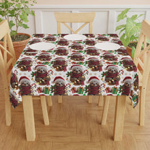 Load image into Gallery viewer, 3D Sloth Christmas Tablecloth, Festive Holiday Decor
