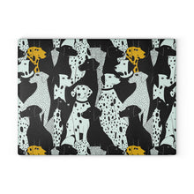 Load image into Gallery viewer, Dalmatian Pattern Glass Cutting Board | Dotted Dog Kitchen Decor

